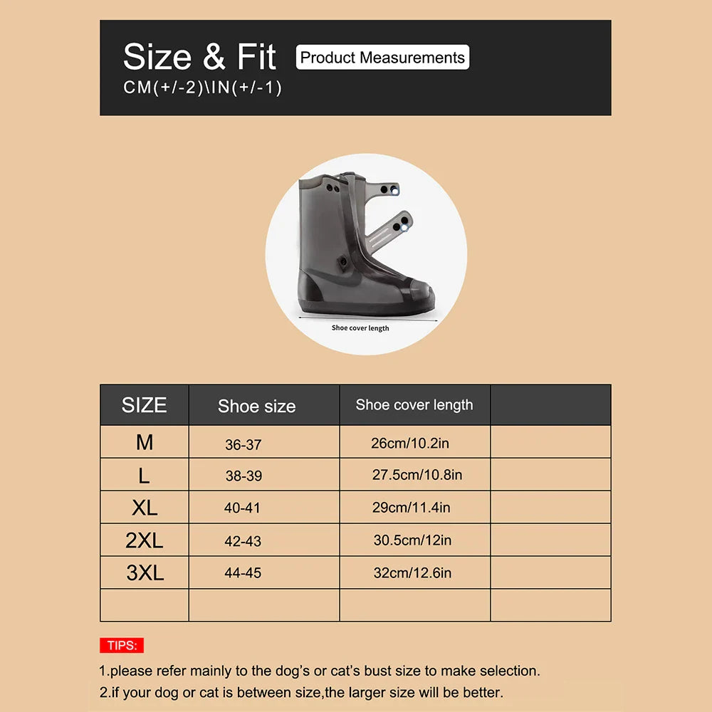Silicone Waterproof Shoe Covers – Anti-Slip High-Tube Rain