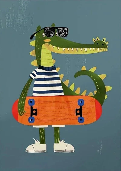 Funny Animal Canvas Wall Art Prints | Kids Nursery Room Decor