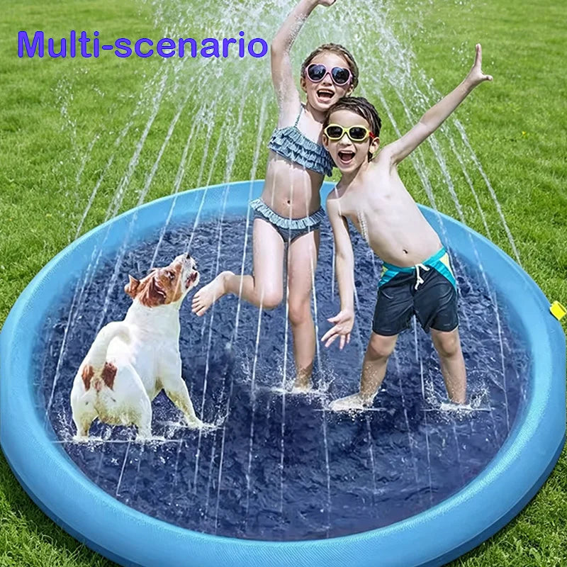 Dog & Cat Water Play Splash Pad – Dolphin Spray Mat Toy
