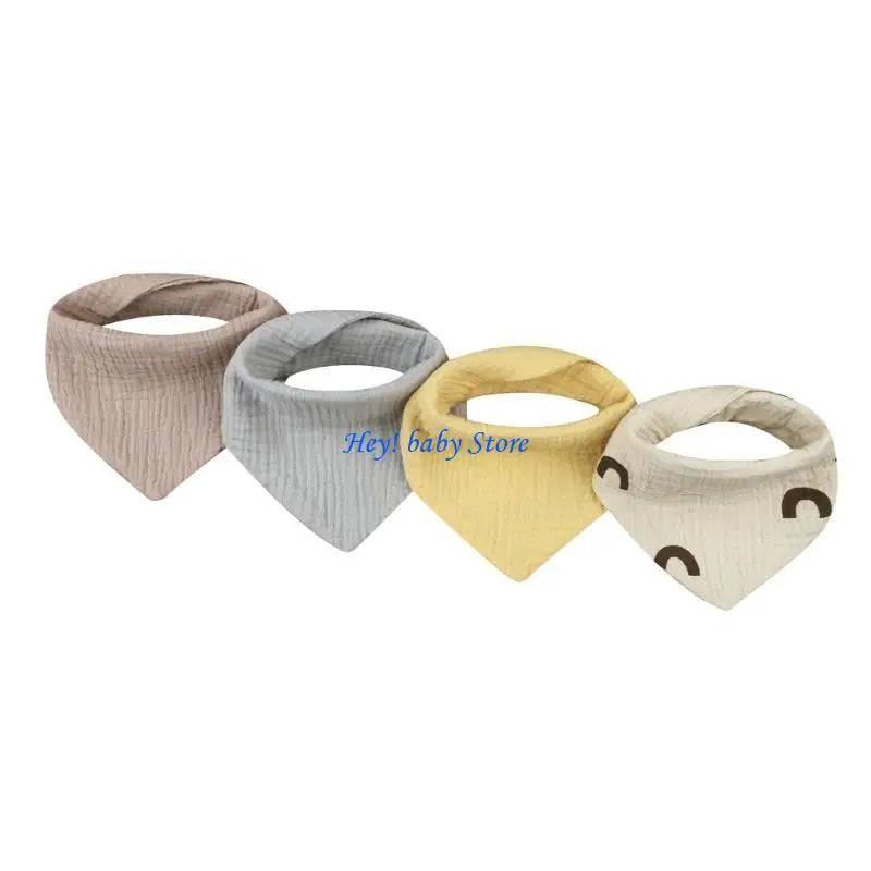 Baby Feeding Bibs 4-Pack | Soft Cotton Spill-Proof Toddler Bibs