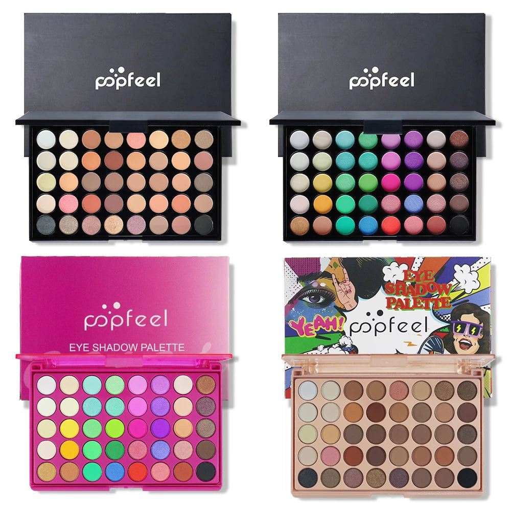 POPFEEL 40-Color Eyeshadow Palette – Matte & Shimmer Shades