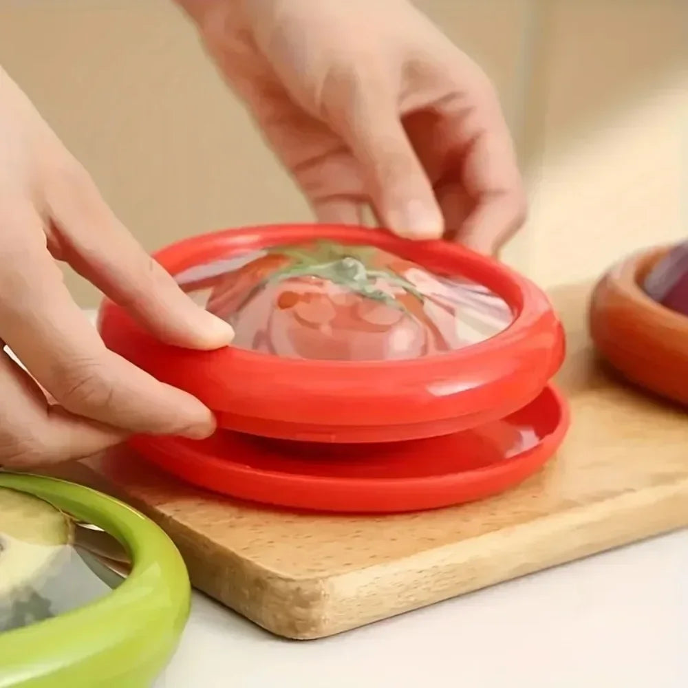 1/4Pcs Onion Storage Avocado Saver Holder Reusable Storage Containers Avocado keeper Tomato Saver and Lemon holder for Fridge Peaceful Pleasures Health and Wellness