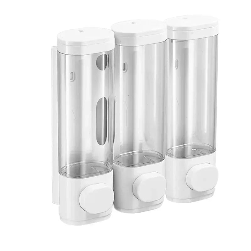 Home Shower Dispenser Detergent Soap Dish Wall Mounted Liquid Bathroom Clear Shampoo And Conditioner Accessories Peaceful Pleasures Health and Wellness