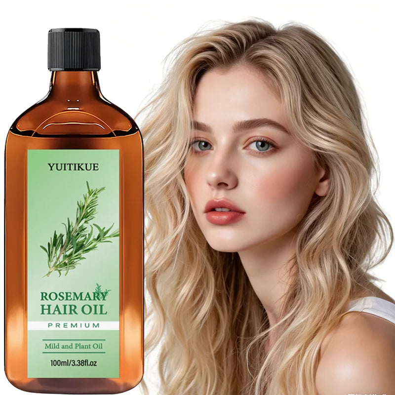 YUITIKUE Premium Rosemary Hair Oil | Mild Plant-Based Formula | For Gentle Hair & Scalp Nourishment & Healthy Hair Care 100ml Peaceful Pleasures Health and Wellness