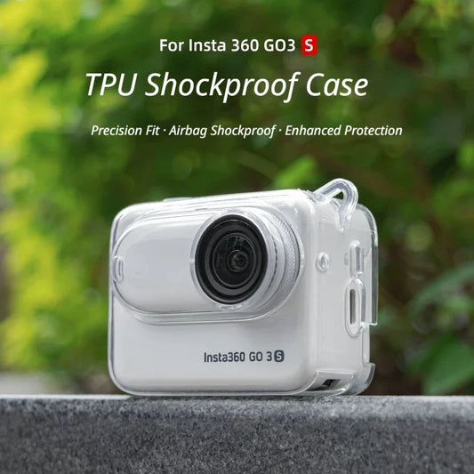 TPU Protective Case for Insta360 Go 3S/Go3 with Lens Cover Action Camera Case Oasis Select