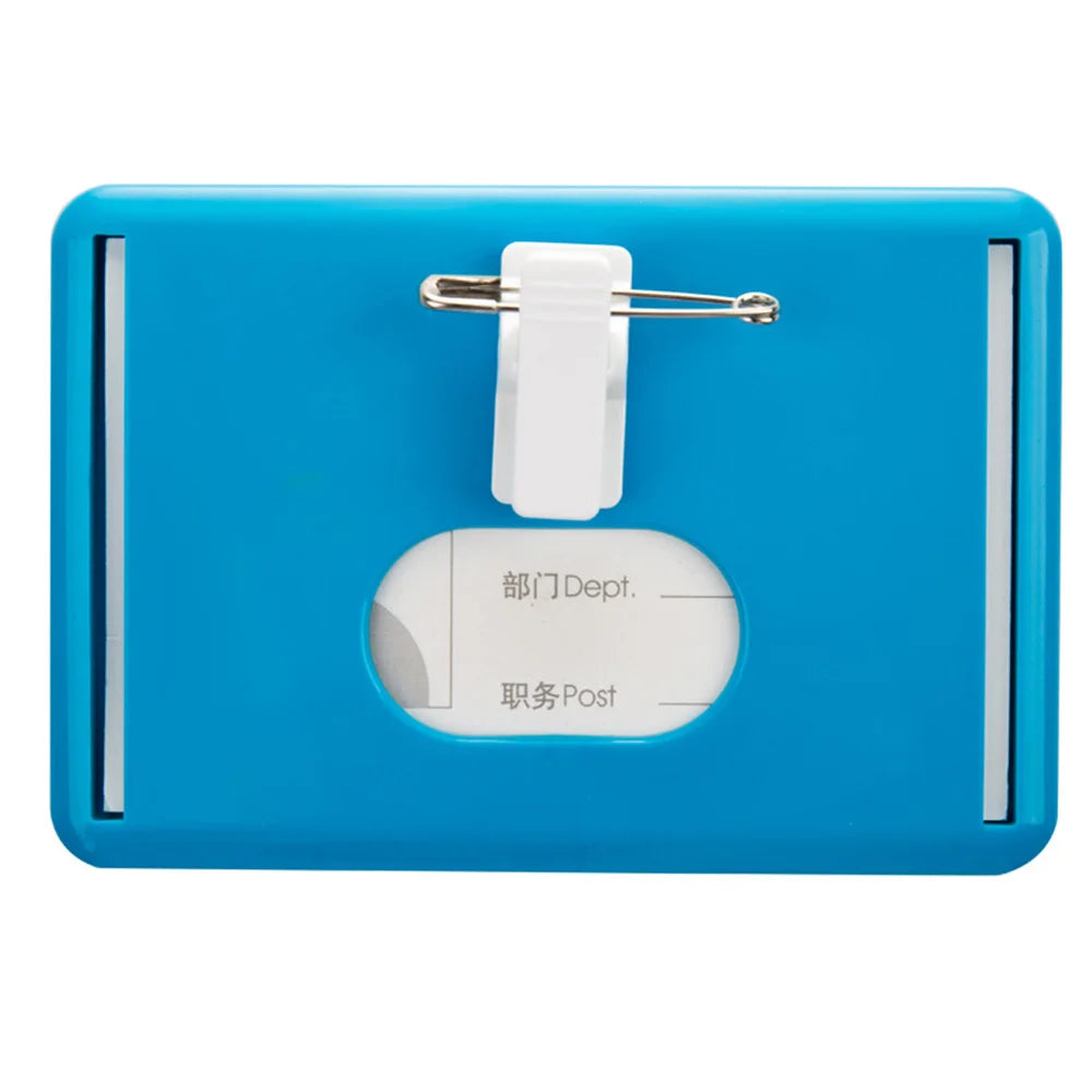 ID Badge Holder with Pin Clip | Name Tag & Card Case