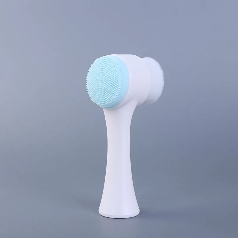 Double-Sided Silicone Face Cleansing & Exfoliating Brush
