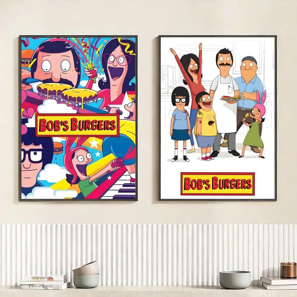 Bob's Burgers Poster – Self-Adhesive Waterproof Wall Art Wall Art Poster Peaceful Pleasures Health and Wellness