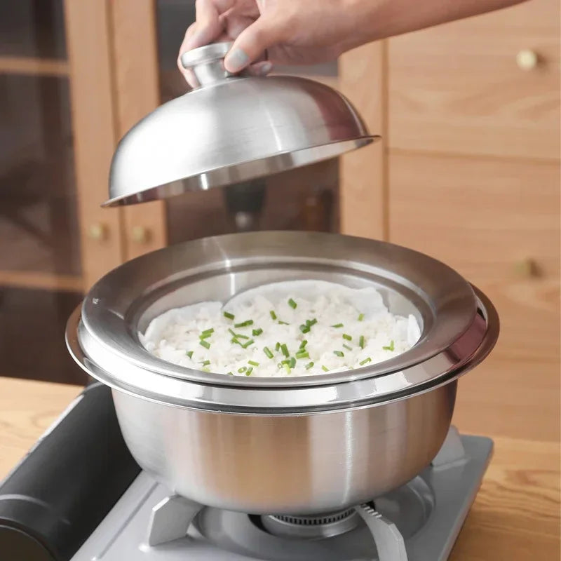 Hot Sale 304 stainless steel Pan with inner diameter 20-26cm flying saucer steamer tray steam grid plate steamer Steaming rack Peaceful Pleasures Health and Wellness