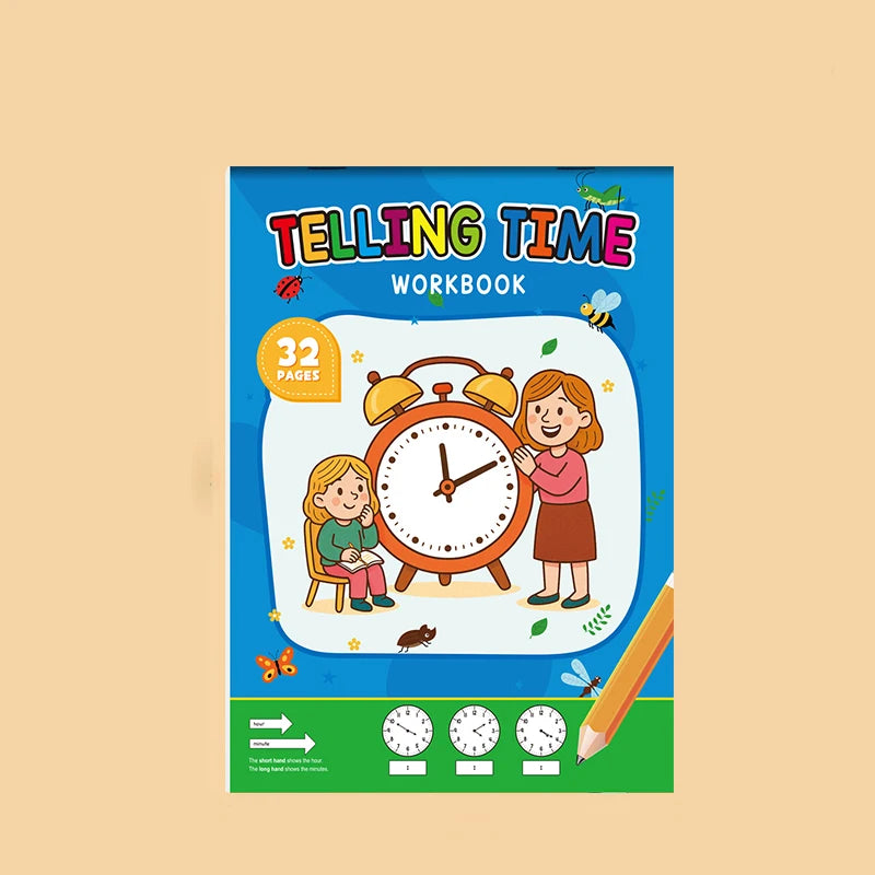 32 Page Telling Time Exercise Cognition Book Interactive Game About