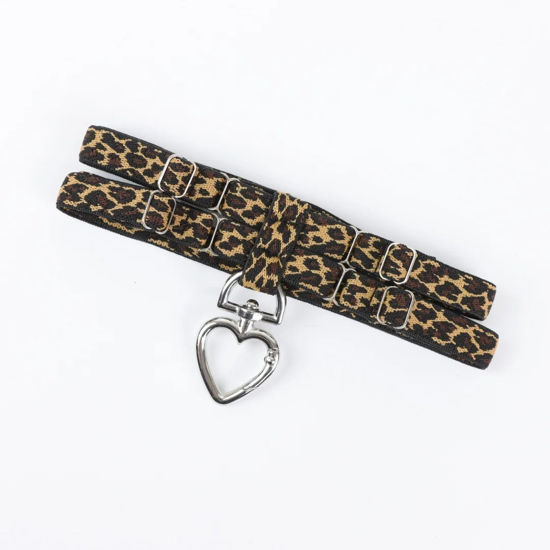 UYEE Leopard Print Bow Heart Thigh Garter Belt Elastic Leg Ring Party