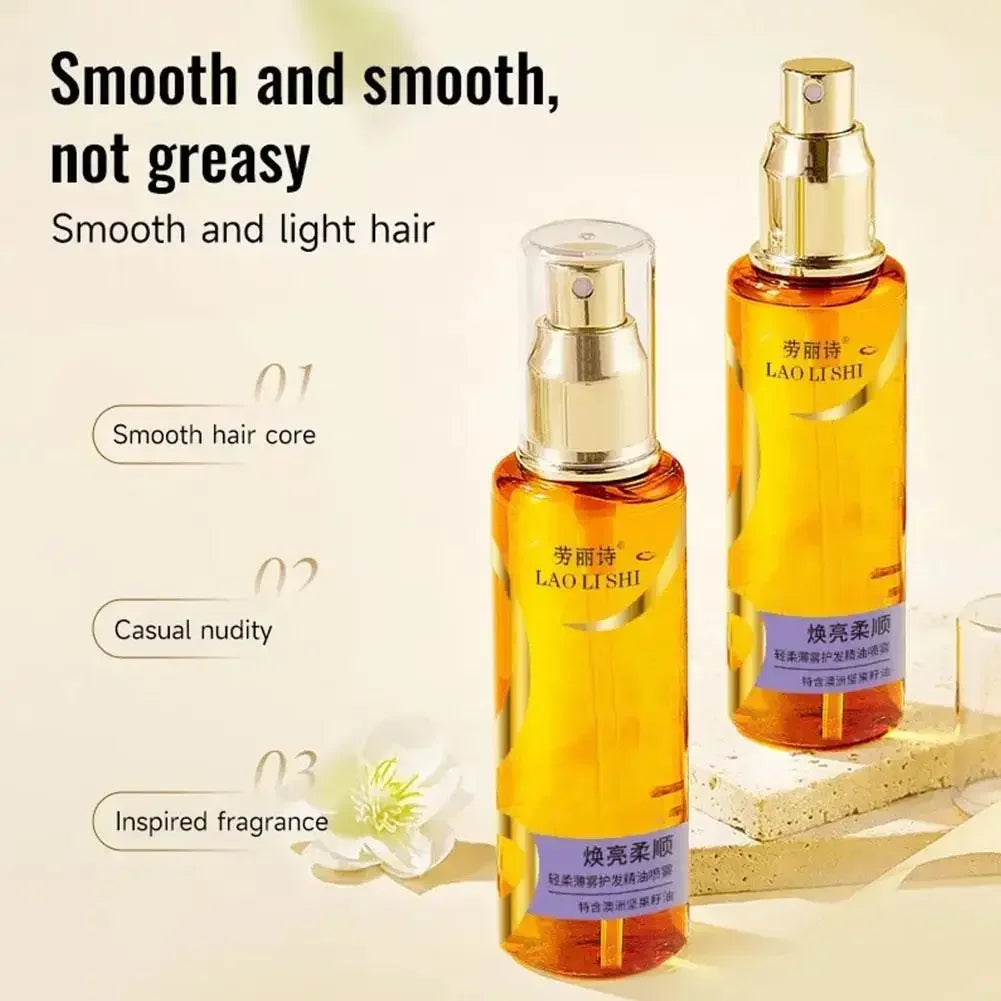 1/2/3PCS Shine Hair Serum for Dry Hair,Lightweight Hair Oil Hydrating Mist For Split Ends, Frizzy Hair & Flyaways,Hair Oil Spray Peaceful Pleasures Health and Wellness
