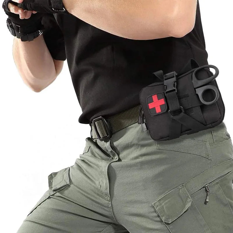 Tactical EMT First Aid Bag Rip Away Molle Pouch for Medical Kit & IFAK Tear-Away Design Travel Outdoor Hiking Emergency Survival Peaceful Pleasures Health and Wellness