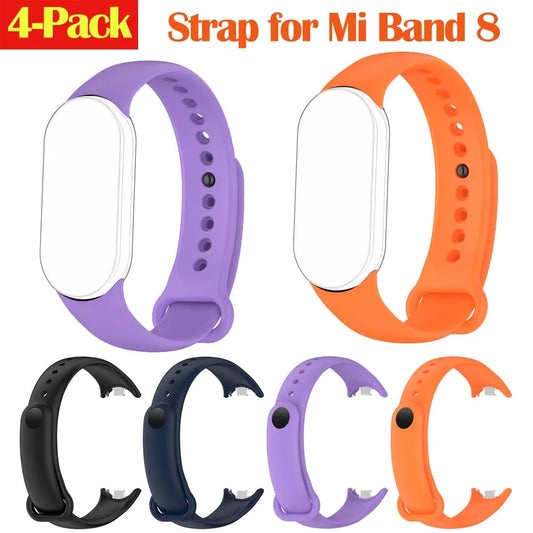 4-Pack Silicone Bands for Xiaomi Mi Band 8 – Mixed Colors Peaceful Pleasures Health and Wellness