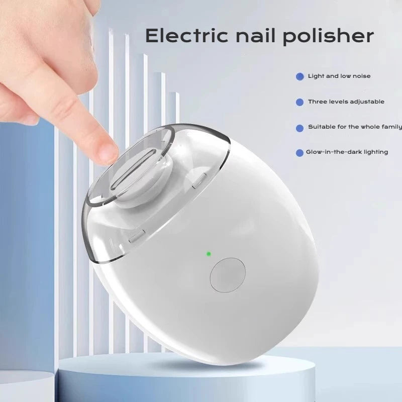 Electric Nail Grinder Pain-Free Technology Automatic Fingernail & Toenail Clipper with LED Light Grinding Head Port Peaceful Pleasures Health and Wellness