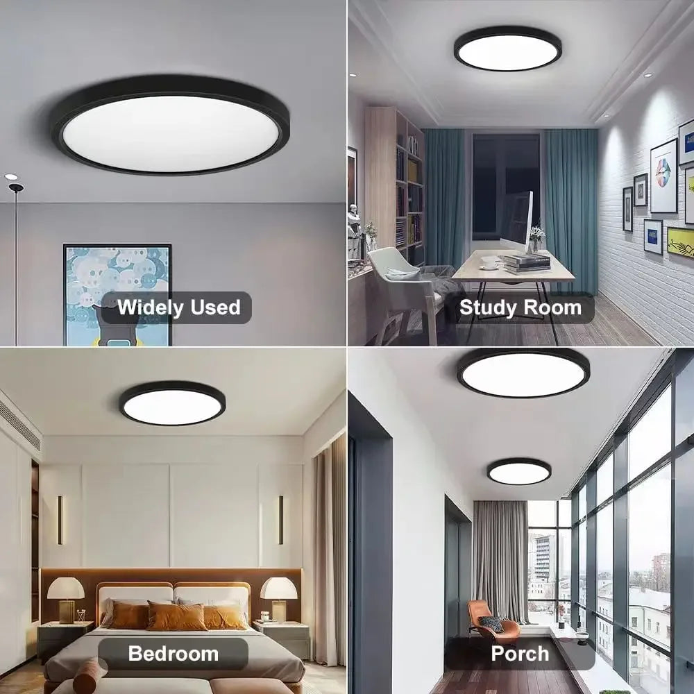 RUNTOIN 24W/28W Ultra-Thin Round LED Ceiling Light Panel
