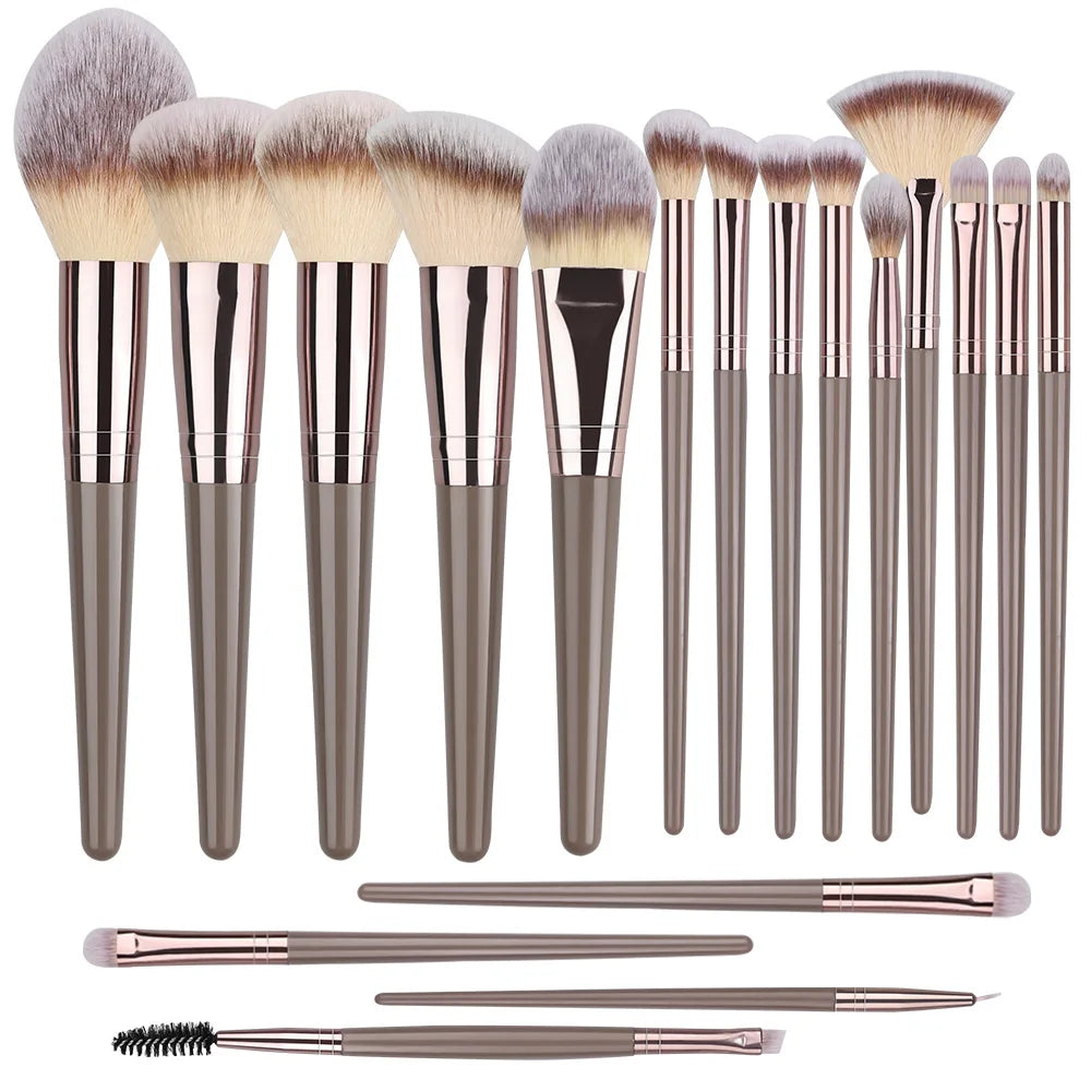 Professional Makeup Brush Set 3–20Pcs | Soft Fluffy Face Brushes
