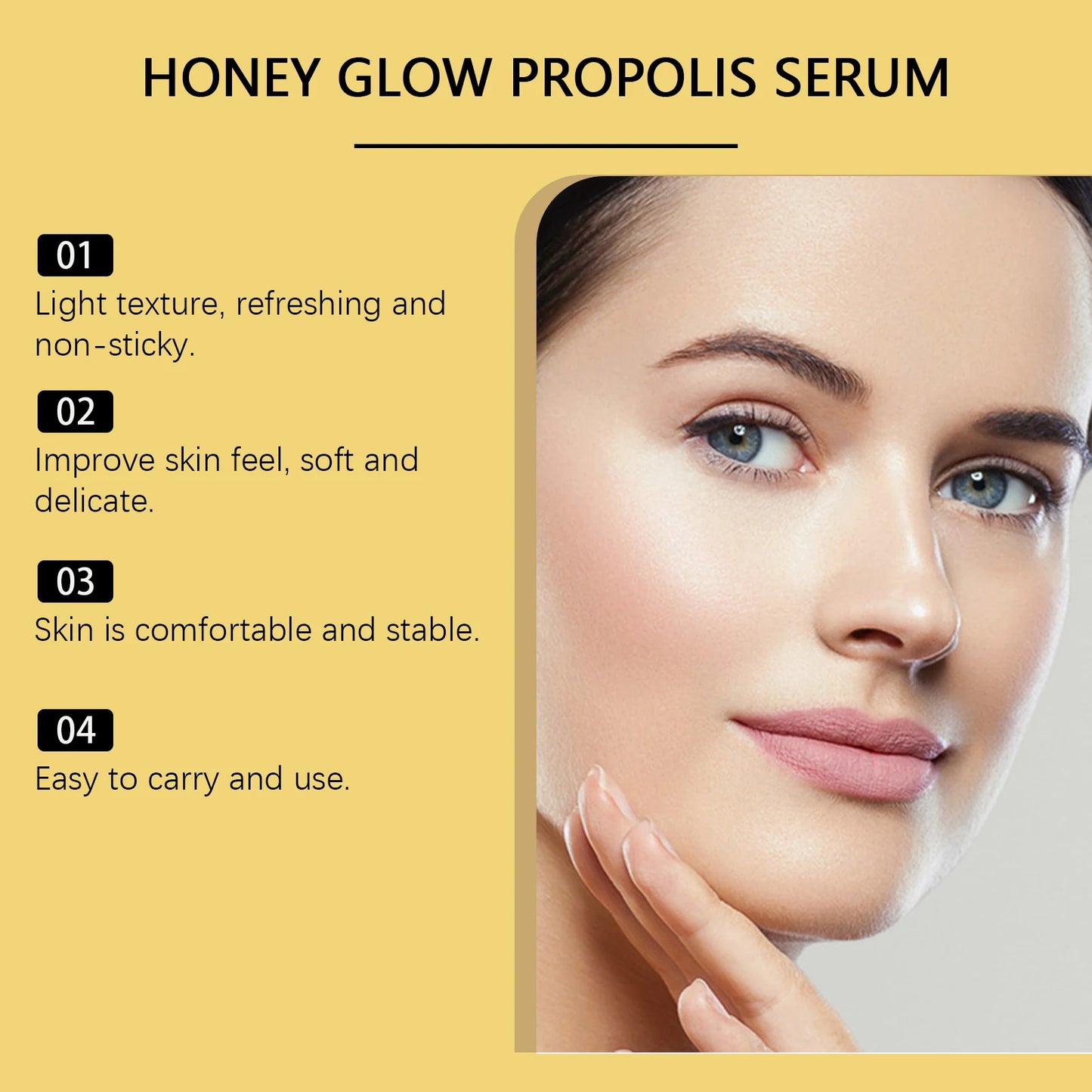 Propolis Facial Serum – Acne, Brightening & Hydration Essence