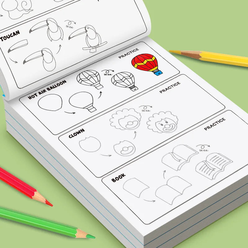How Draw Everything Kids Step-by-step Drawings Cute Animals Vehicles