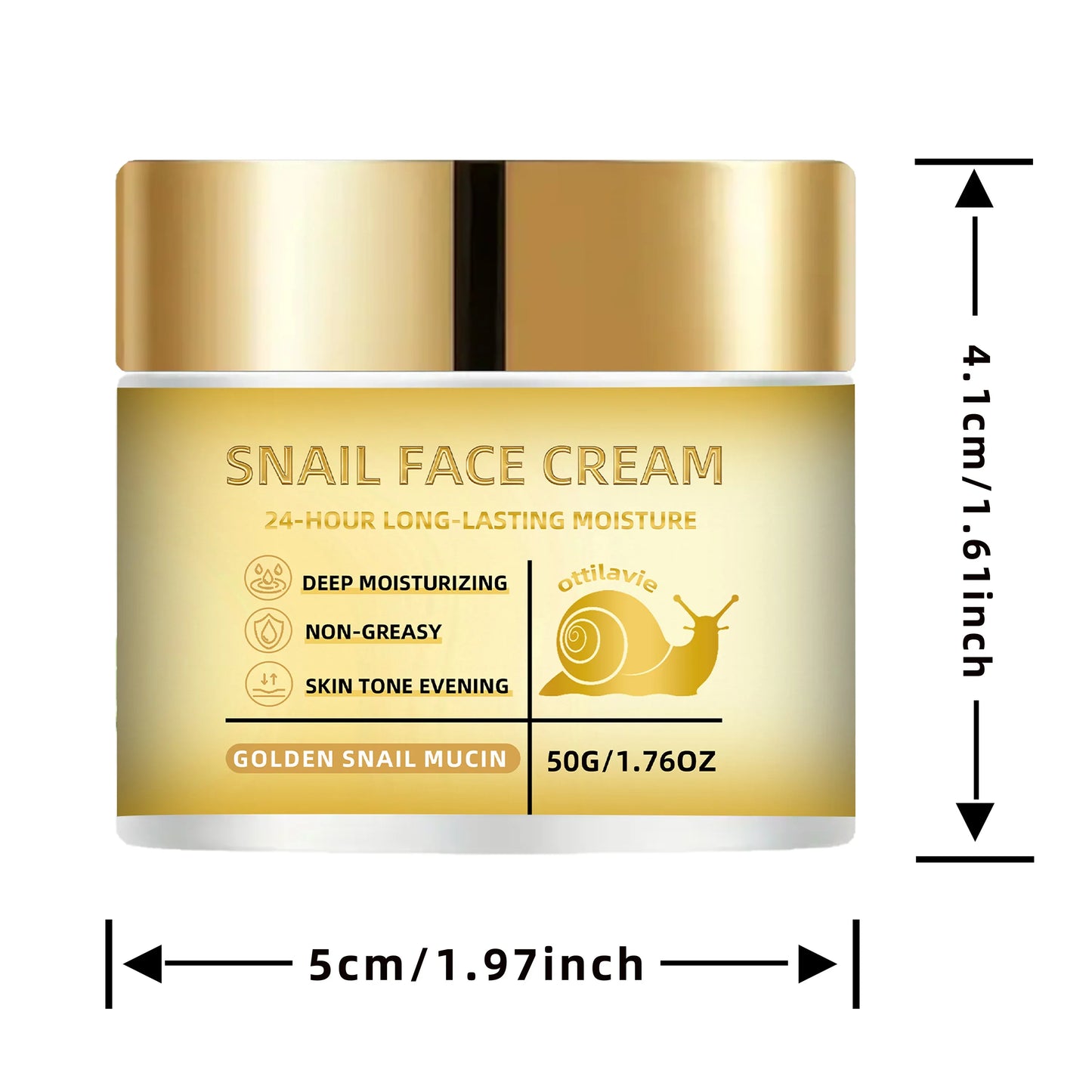 Ottilavie Snail Face Cream – Hydrating Moisturizer All Skin