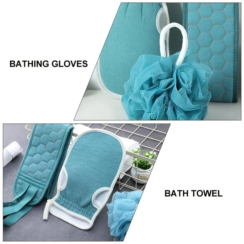 Korean Exfoliating Back Scrubber Belt | Body Wash Towel Strap