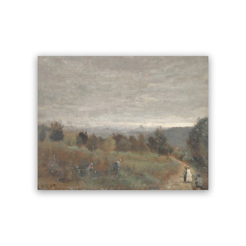 Vintage County Landscape Gallery Wall Art Prints Rustic Moody Cloud Oil Painting Canvas Prints Antique Flower Pictures Decor Peaceful Pleasures Health and Wellness