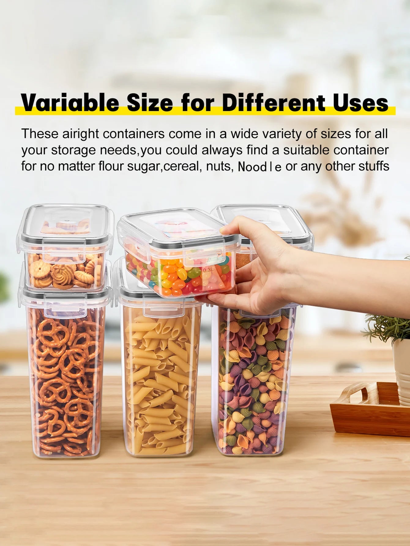 24-Piece Airtight Food Storage Containers with Lids Kitchen Storage Peaceful Pleasures Health and Wellness