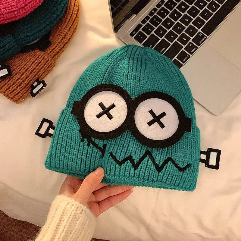 Cute Cartoon Knit Beanie | Funny Warm Winter Hat for Women