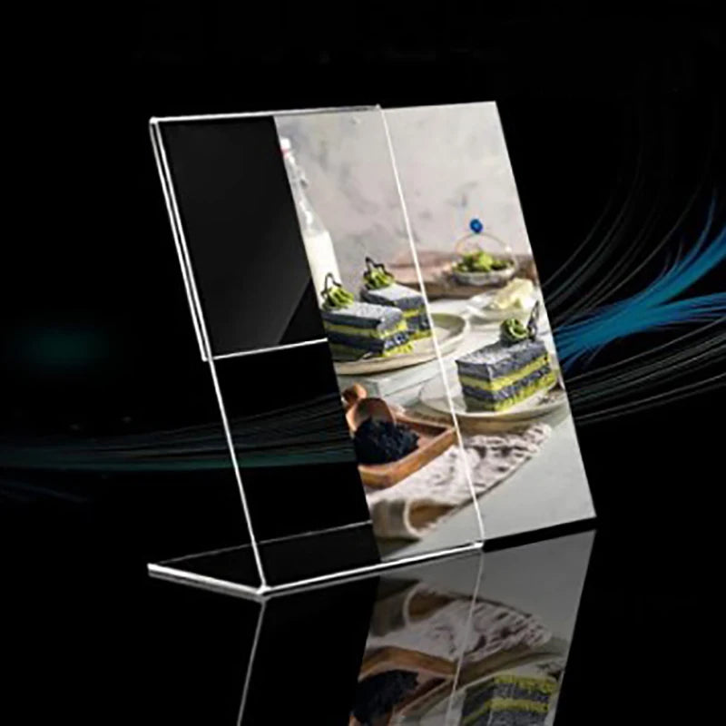 Transparent Acrylic Display Stand – Photo, Card & Sign Holder