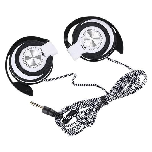 3.5mm Wired Headphones Heavy Bass Headset Over-ear Adjustable Ear Hook Earphones Music Earphone for Phone Peaceful Pleasures Health and Wellness