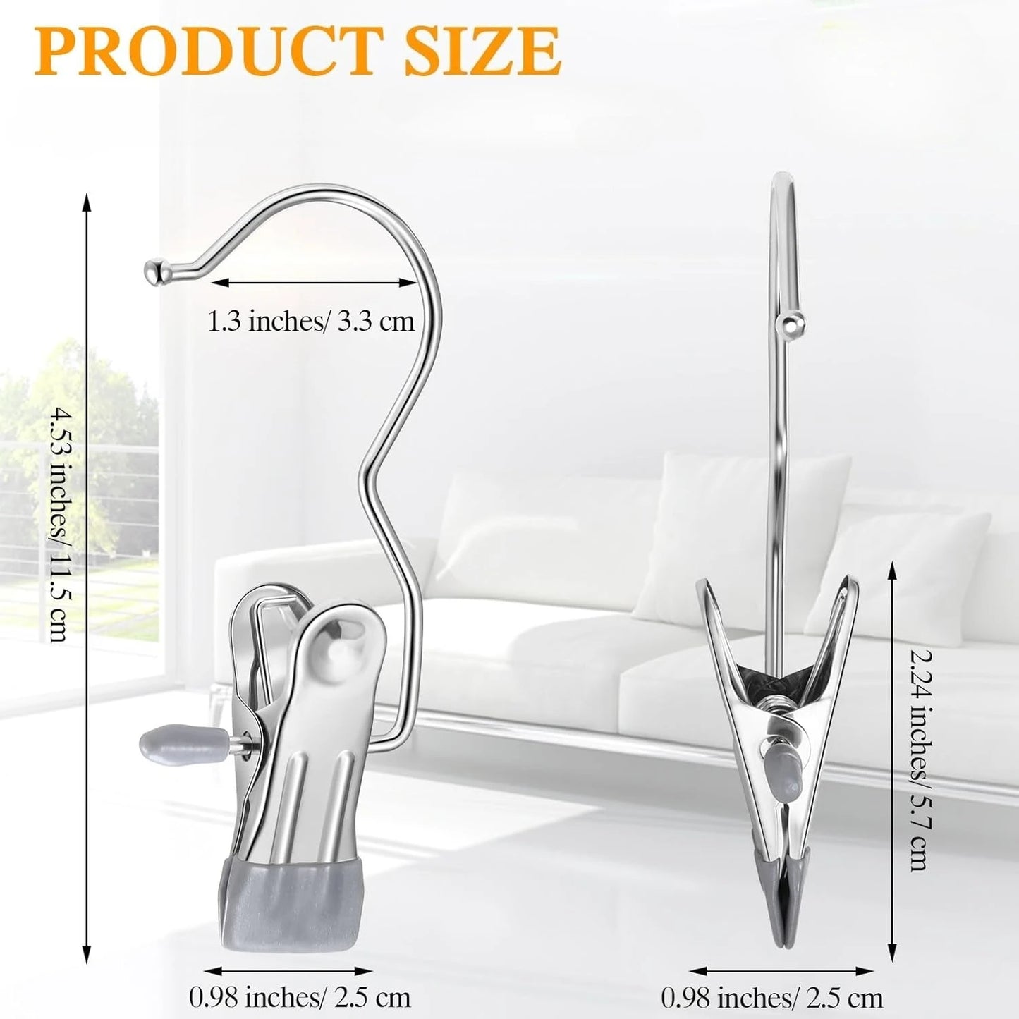 Multicolor Boot Hangers & Clips - Stainless Steel Laundry Hooks for Pants, Towels, Socks in Closet & Travel Peaceful Pleasures Health and Wellness white 10pcs