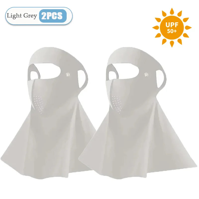 3D Ice Silk Sun Face Mask UPF50+ UV Balaclava for Cycling