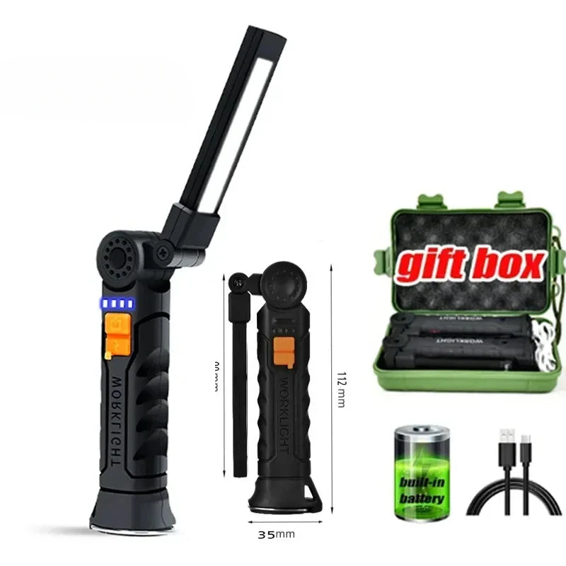 Foldable COB LED Work Light | Magnetic, Type-C Rechargeable