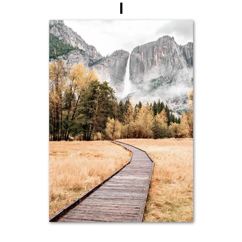 Fall Pumpkin Autumn Canvas Wall Art | Nordic Home Decor Print