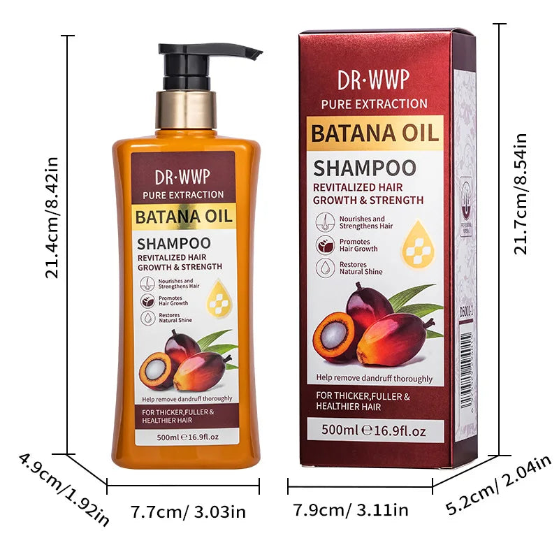 500ml Batana Oil Shampoo and Conditioner Set for Hydrating Care, Softening Hair, and Improving Dryness and Frizz Peaceful Pleasures Health and Wellness Hair shampoo 500ml