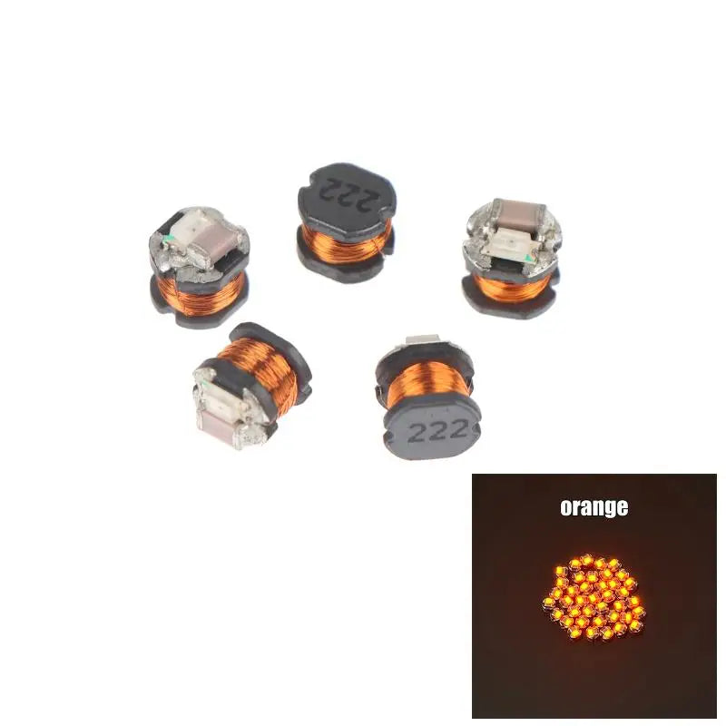TYPE-C 5V Inductive Wireless Power Transmitter With LED Receiver Coil For DIY Model Small Home Lighting Solutions Peaceful Pleasures Health and Wellness Orange 5Pcs