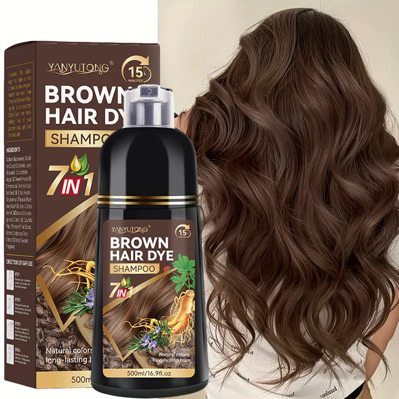 7-in-1 Plant-Based Hair Color Shampoo – Cover Gray Hair
