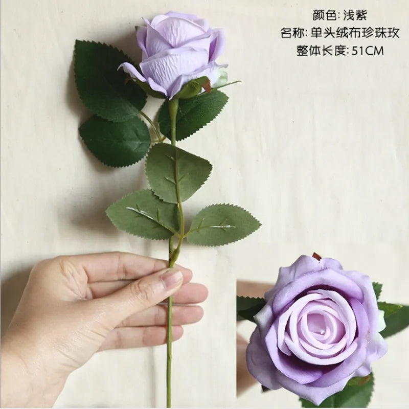Silk Rose Artificial Flowers 2/4pcs – Wedding & Home Decor