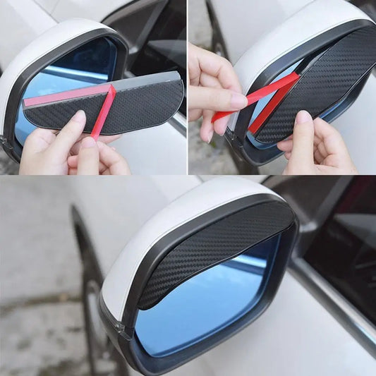 2Pcs Rearview Mirror Rain Eyebrow Car Rearview Mirror Rain Eyebrows Rain Shield Reverse Mirror Anti Reflective Universal Baffle Peaceful Pleasures Health and Wellness