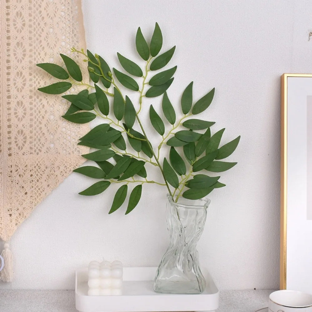 50cm Artificial Eucalyptus Branch | Faux Willow Leaf Wedding Stem
