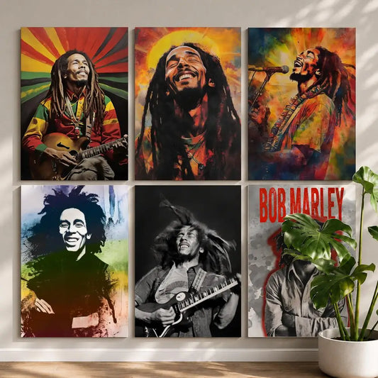 Bob Marley HD Self-Adhesive Waterproof Wall Poster | Home & Dorm Wall Art Poster Peaceful Pleasures Health and Wellness