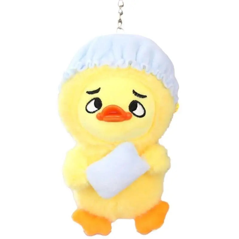 Sad Duck Plush Keychain – Cute Funny Duckling Bag Charm Gift