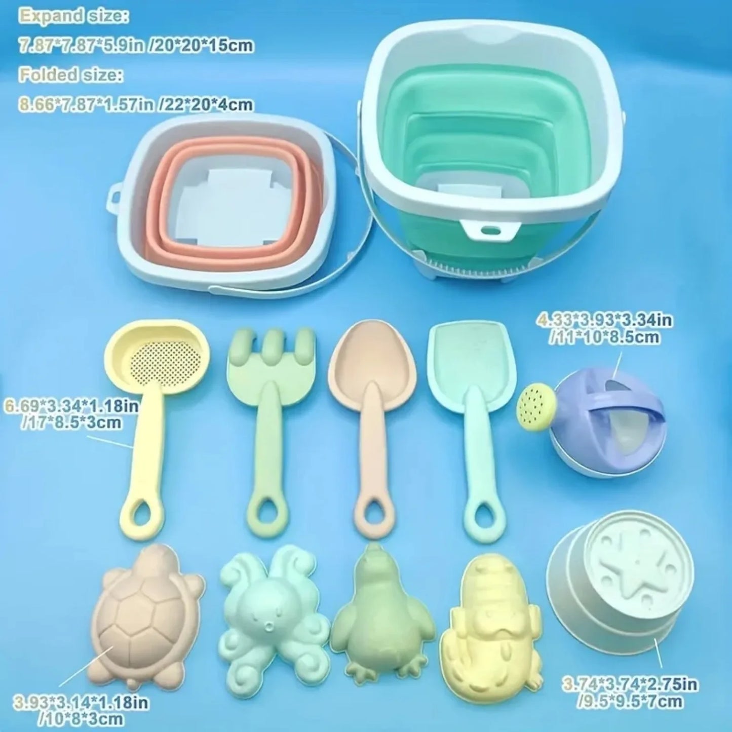 Kids Beach Sand Toys Set – Bucket, Shovel & Molds for Toddlers