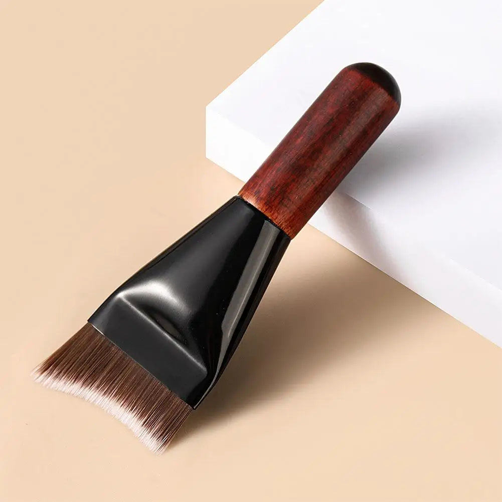 Ultra Thin Foundation Brush Flat Head Face Contour Brush Wooden Handle Make Up Brush Blending Foundation Cream Makeup Brushes Peaceful Pleasures Health and Wellness