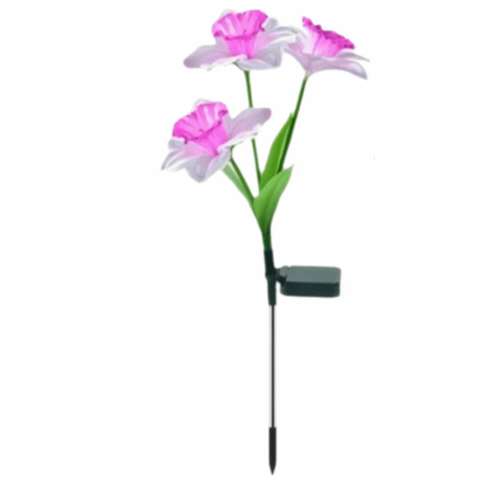 Solar Narcissus Flower Stake Lights – IP65 Waterproof Garden
