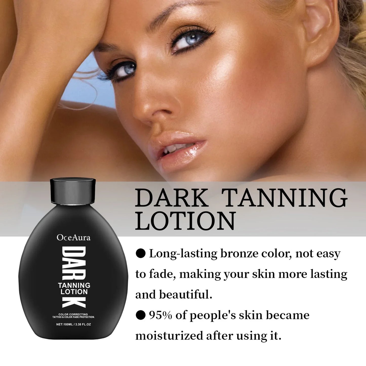 OceAura Self-Tanning Lotion – Natural Bronzer for Face & Body