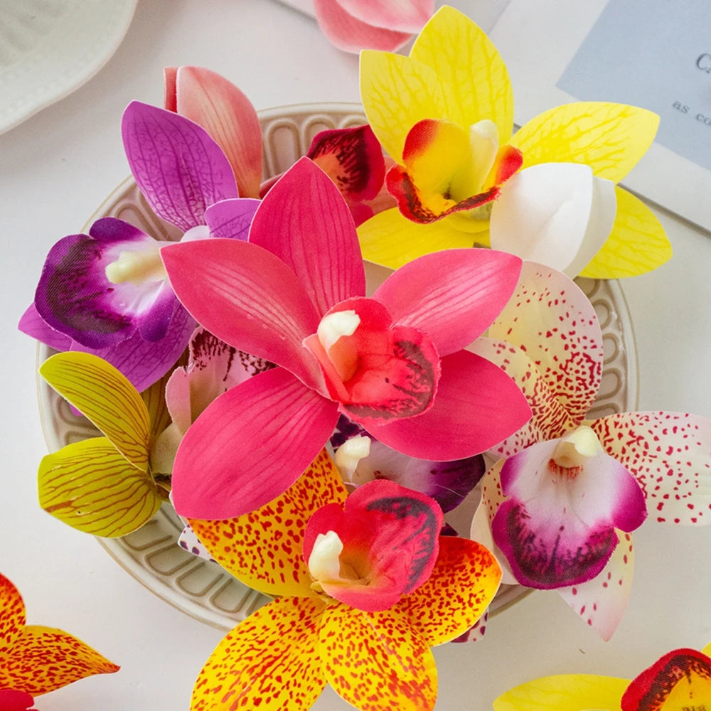 Silk Orchid Artificial Flowers 20/40PCS – Wedding & Home Decor