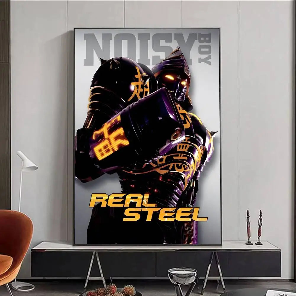 Real Steel Movie Poster – HD Waterproof Wall Art Décor Movie Wall Poster Peaceful Pleasures Health and Wellness