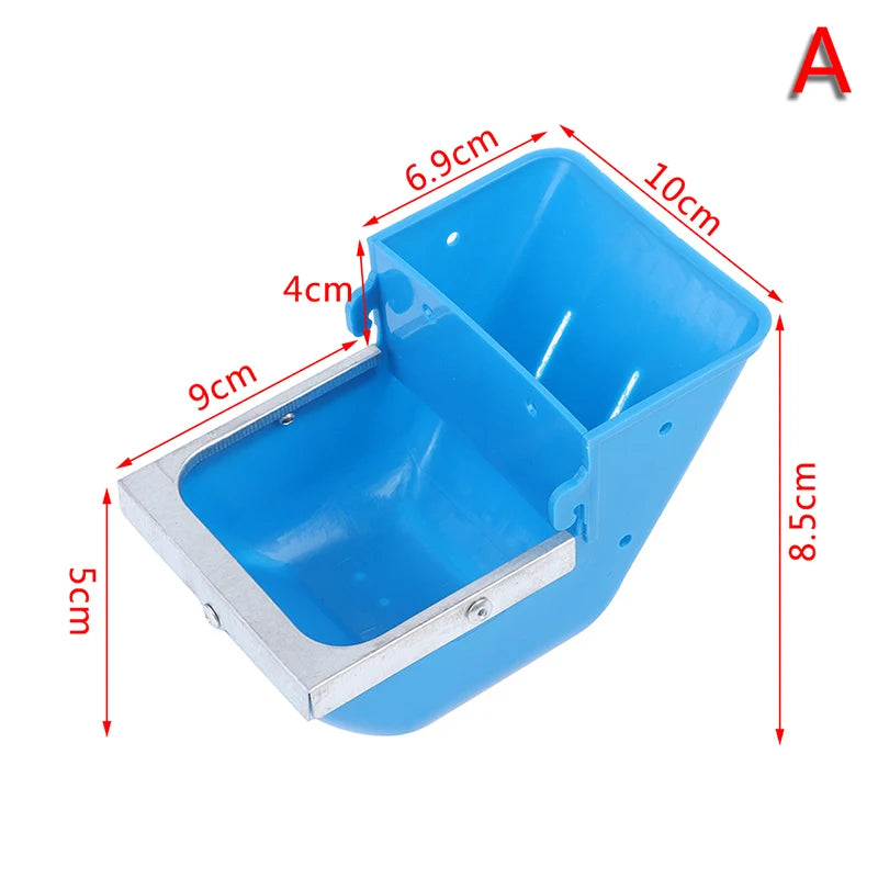 Rabbit Feed Box Hopper | Anti-Spill Cage Feeder Trough