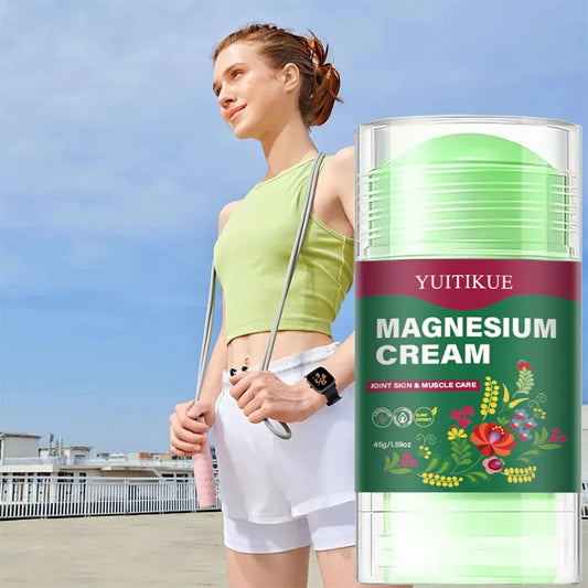 Yuitikue Magnesium Cream Stick, 45g Joint Skin & Muscle Care Cream with Plant Extracts, Soothing Relief for Sore Muscles Peaceful Pleasures Health and Wellness